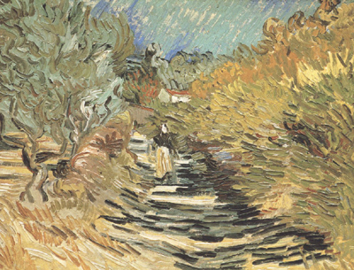 A Road at Sain-Remy with Female Figure (nn04)